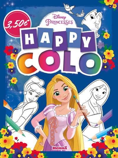 Książka Disney Princesses - Happy colo (Raiponce et Mulan) 