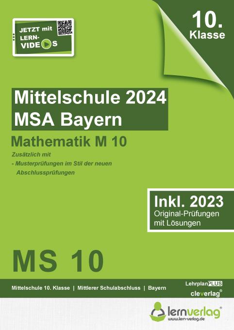 Carte Original-Prüfungen Mittelschule Bayern 2024 M10 Mathematik 