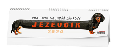Календар/тефтер Pracovní kalendář žánrový Jezevčík 2024 - stolní kalendář 