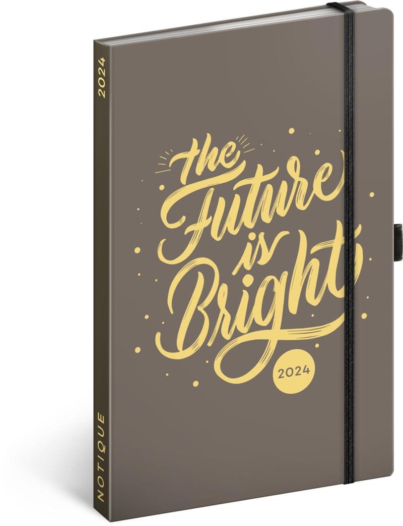 Calendar / Agendă Diář 2024: Future Is Bright - týdenní, 13 × 21 cm 