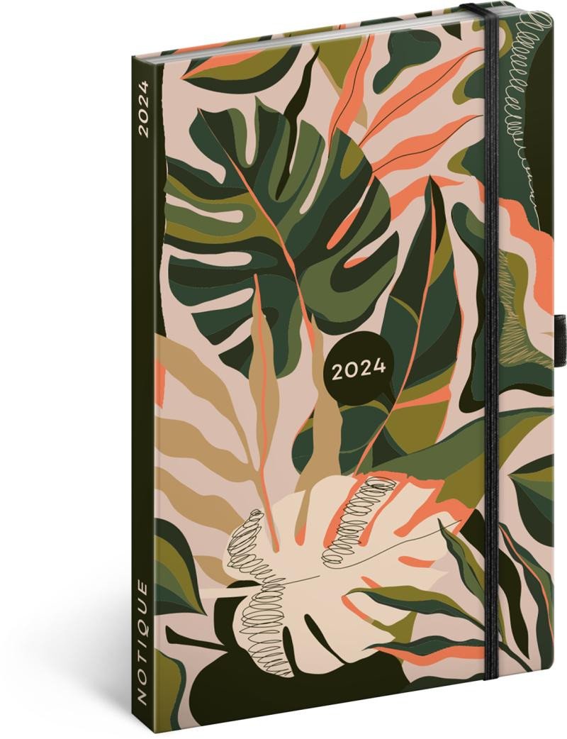 Kalendar/Rokovnik Diář 2024: Džungle - týdenní, 13 × 21 cm 