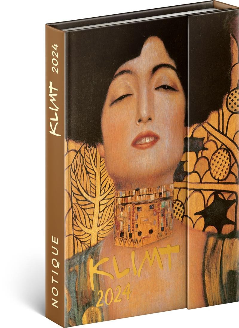 Kalendár/Diár Diář 2024: Gustav Klimt - týdenní, magnetický, 11 × 16 cm 