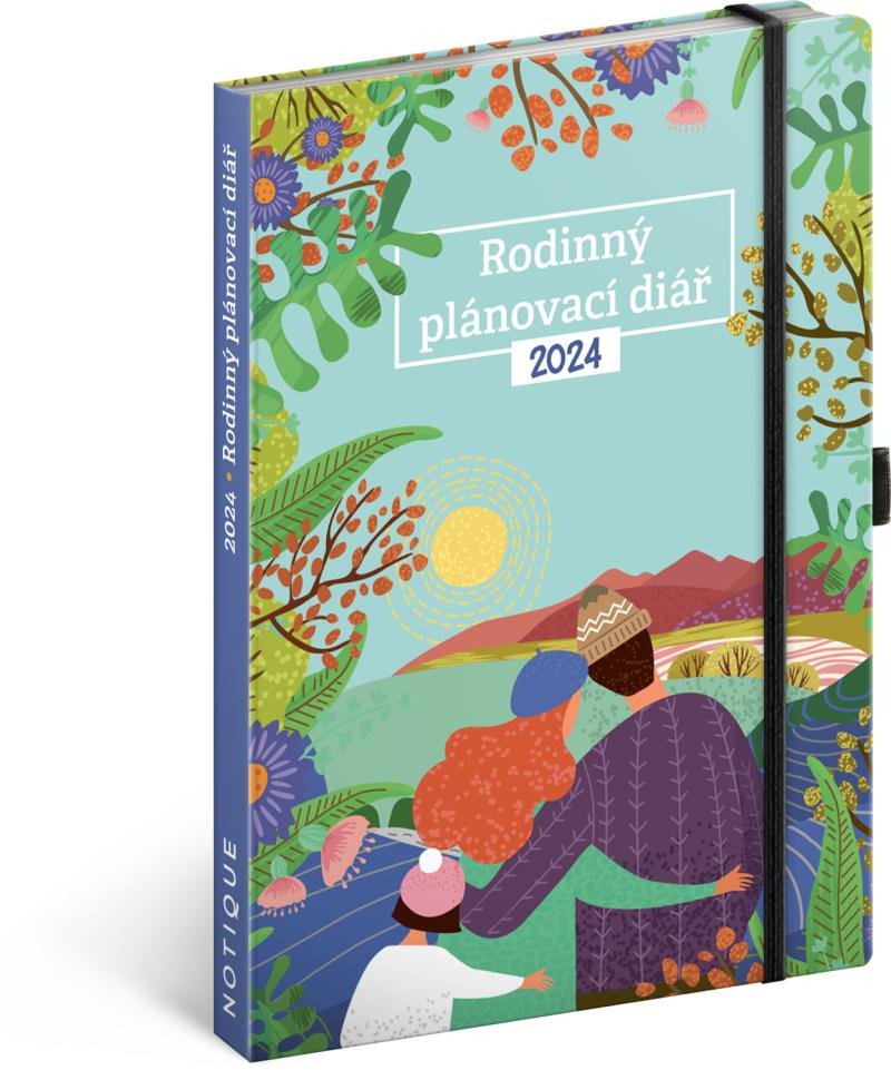 Calendar / Agendă Diář 2024: Rodinný plánovací pomocník všech rodičů, 15 × 21 cm 