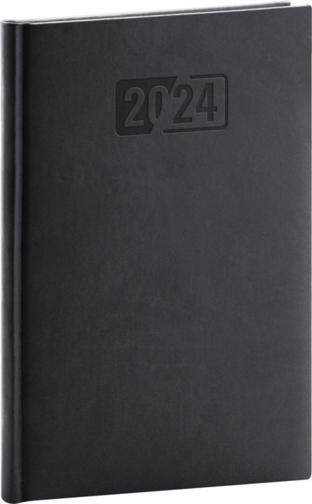 Kalendář/Diář Diář 2024: Aprint - černý, týdenní, 15 × 21 cm 
