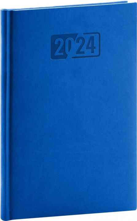 Kalendář/Diář Diář 2024: Aprint - modrý, týdenní, 15 × 21 cm 