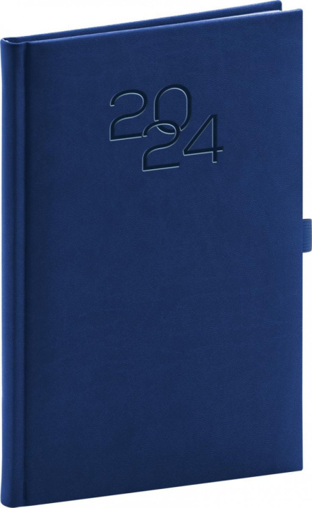 Naptár/Határidőnapló Diář 2024: Vivella Classic - modrý, týdenní, 15 × 21 cm 