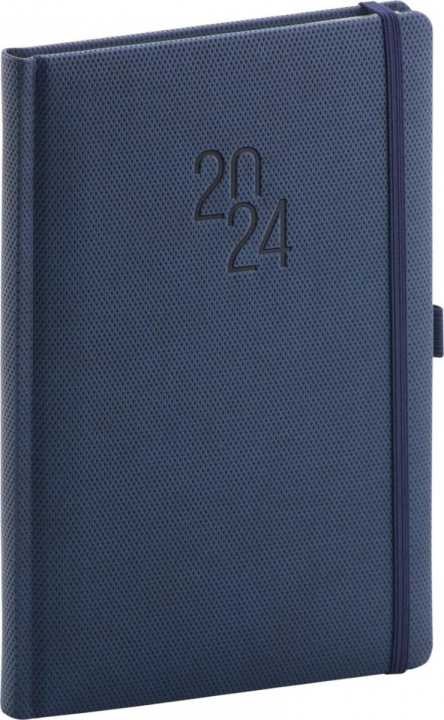 Calendar/Diary Diář 2024: Diamante - modrý, týdenní, 15 × 21 cm 