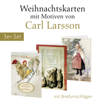 Gioco/giocattolo 3er-Set Weihnachtskarten mit Motiven von Carl Larsson Carl Larsson