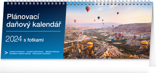 Календар/тефтер Plánovací daňový kalendář s fotkami 2024 - stolní kalendář 