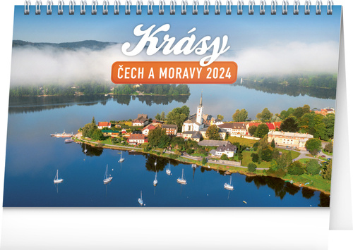 Calendar/Diary Krásy Čech a Moravy 2024 - stolní kalendář 