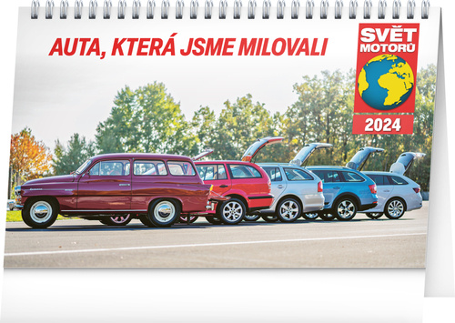 Calendar / Agendă Svět motorů Auta, která jsme milovali 2024 - Stolní kalendář 