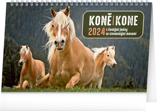 Календар/тефтер Koně/Kone CZ/SK 2024 - stolní kalendář 