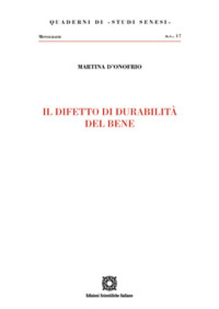 Könyv difetto di durabilità del bene Martina D'Onofrio