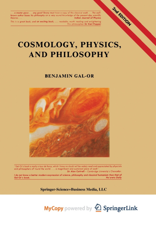 Knjiga Cosmology, Physics, and Philosophy Gal-Or Benjamin Gal-Or