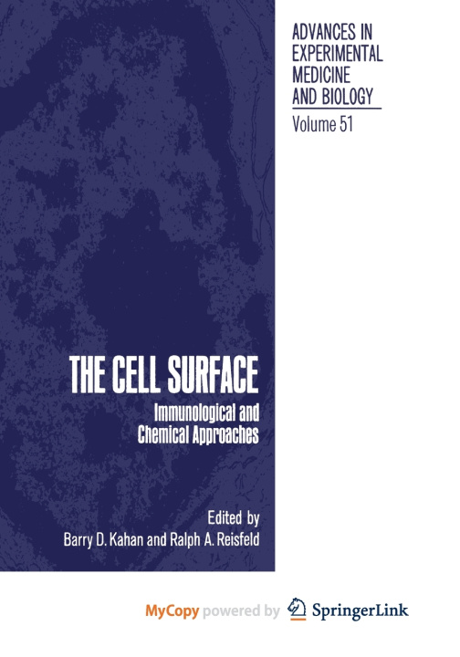 Knjiga Cell Surface B. Kahan