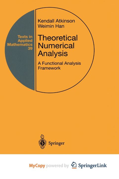 Knjiga Theoretical Numerical Analysis Atkinson Kendall Atkinson