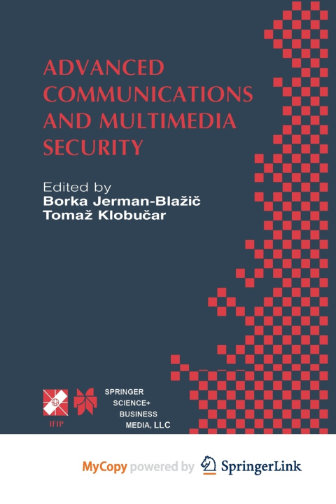 Knjiga Advanced Communications and Multimedia Security Borka Jerman-Blazic