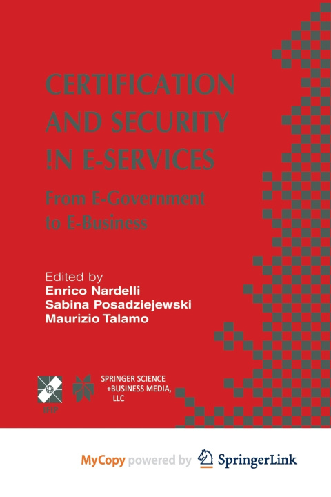 Book Certification and Security in E-Services Enrico Nardelli