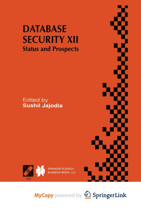 Knjiga Database Security XII Sushil Jajodia