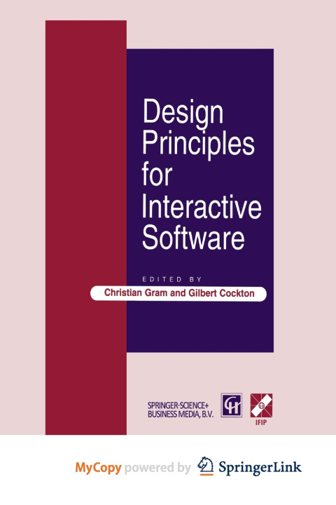Book Design Principles for Interactive Software Gilbert Cockton