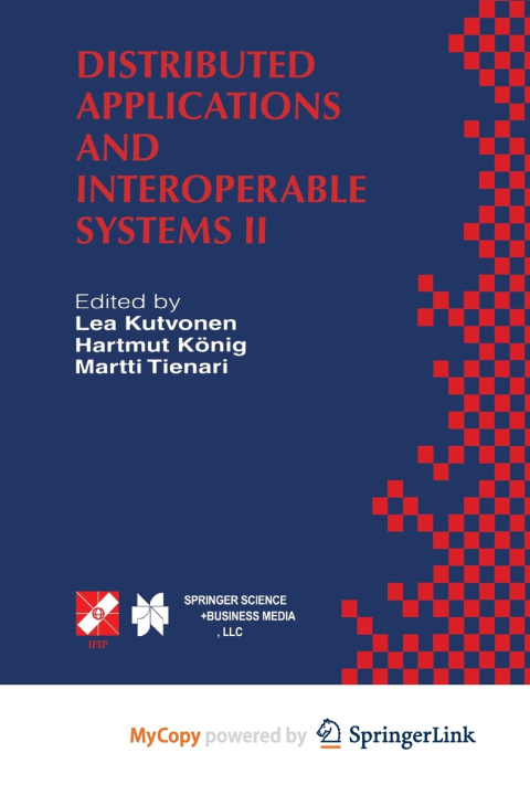Knjiga Distributed Applications and Interoperable Systems II Lea Kutvonen