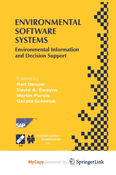 Book Environmental Software Systems Ralf Denzer