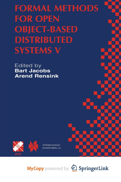 Book Formal Methods for Open Object-Based Distributed Systems V Bart Jacobs