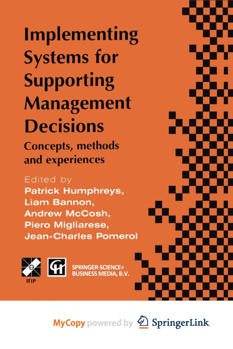 Book Implementing Systems for Supporting Management Decisions Patrick Humphreys