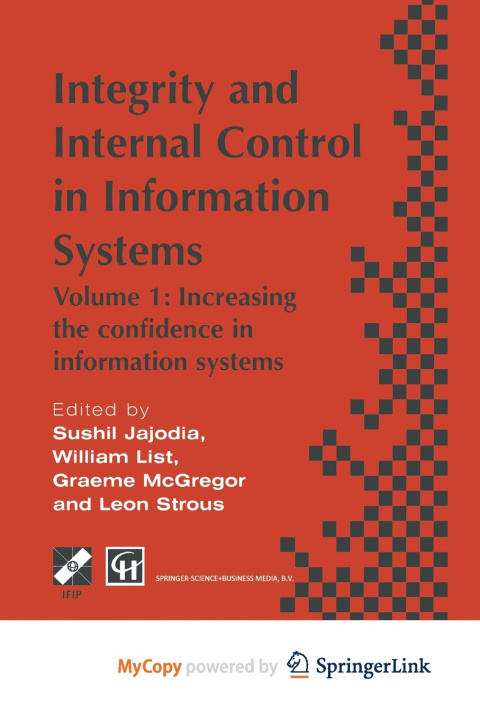 Kniha Integrity and Internal Control in Information Systems Sushil Jajodia
