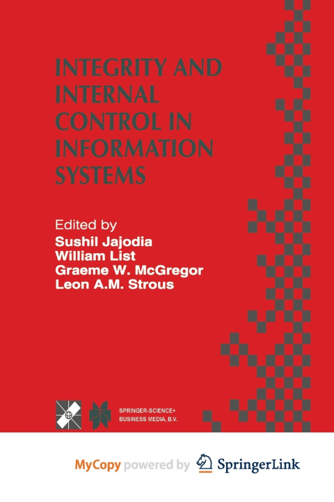 Boek Integrity and Internal Control in Information Systems Sushil Jajodia