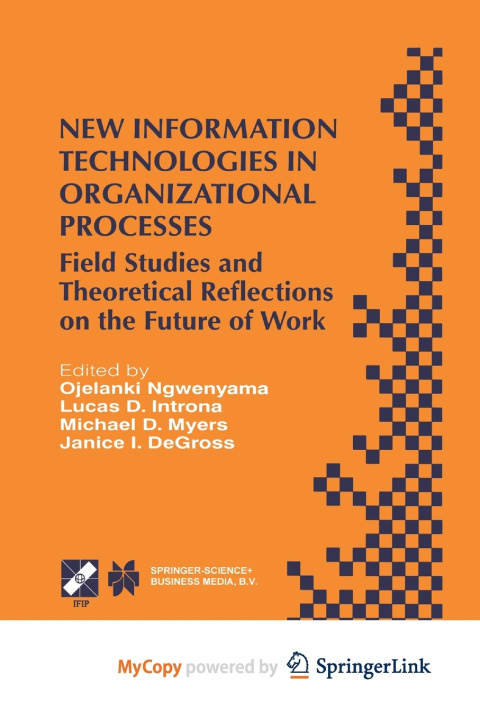 Buch New Information Technologies in Organizational Processes Ojelanki Ngwenyama