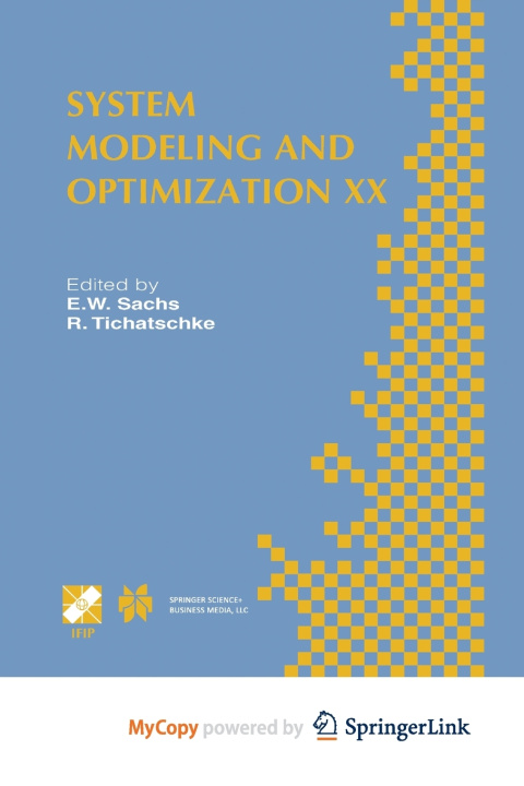 Kniha System Modeling and Optimization XX E.W. Sachs