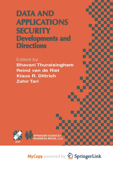 Knjiga Data and Application Security B. Thuraisingham