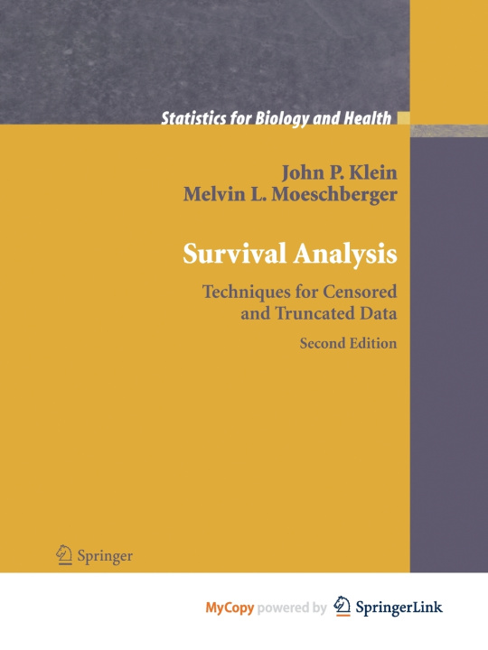 Knjiga Survival Analysis Klein John P. Klein