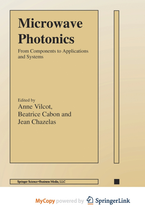 Book Microwave Photonics Anne Vilcot