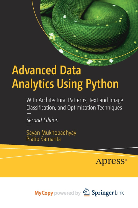 Knjiga Advanced Data Analytics Using Python Mukhopadhyay Sayan Mukhopadhyay