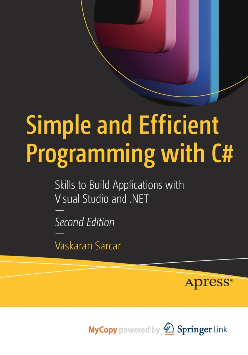 Knjiga Simple and Efficient Programming with C# Sarcar Vaskaran Sarcar