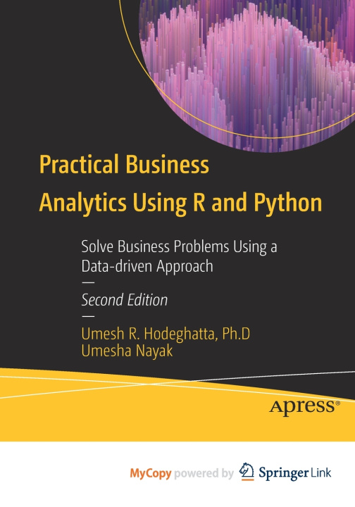 Knjiga Practical Business Analytics Using R and Python Hodeghatta Umesh R. Hodeghatta