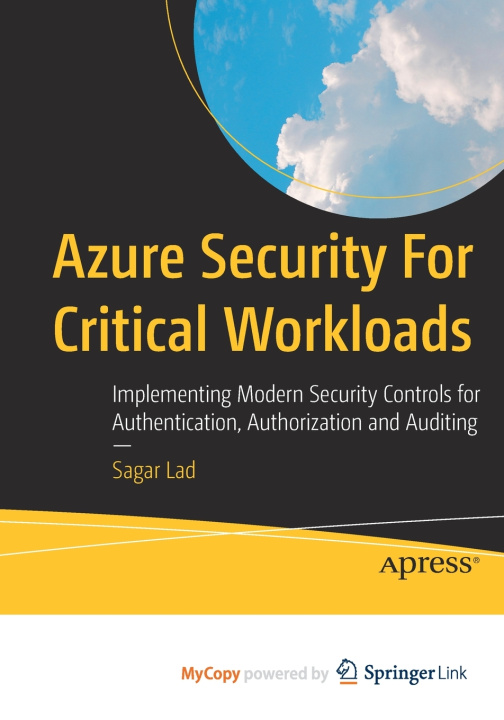 Knjiga Azure Security For Critical Workloads Lad Sagar Lad