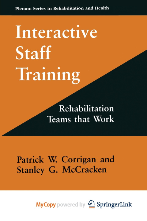 Knjiga Interactive Staff Training Corrigan Patrick W. Corrigan
