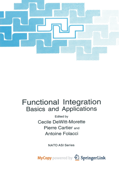 Book Functional Integration Cécile Dewitt-Morette