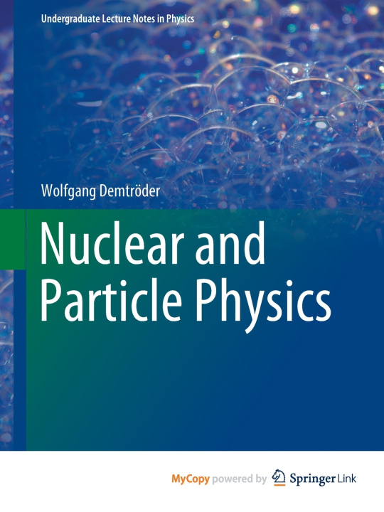 Book Nuclear and Particle Physics Demtroder Wolfgang Demtroder
