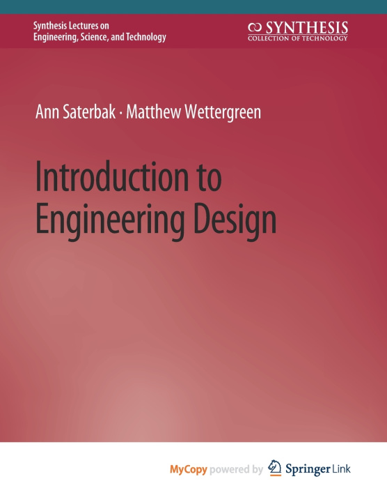 Knjiga Introduction to Engineering Design Saterbak Ann Saterbak