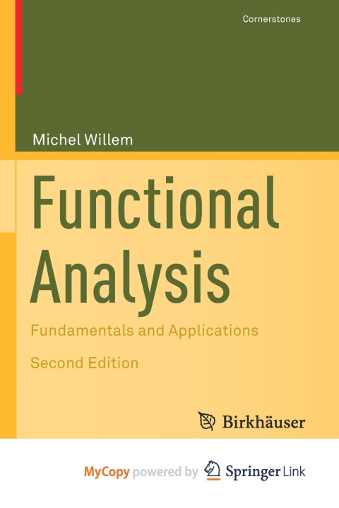 Knjiga Functional Analysis Willem Michel Willem