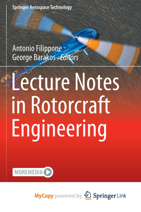 Buch Lecture Notes in Rotorcraft Engineering Antonio Filippone