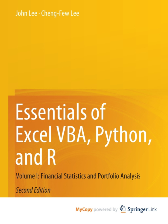 Книга Essentials of Excel VBA, Python, and R Lee John Lee