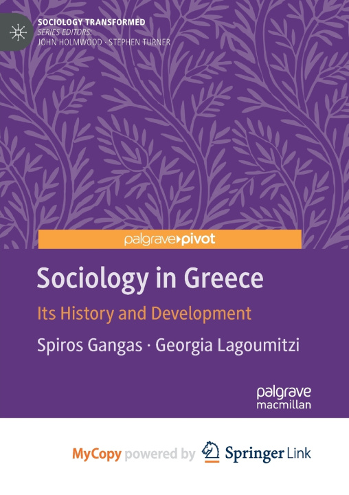 Carte Sociology in Greece Gangas Spiros Gangas