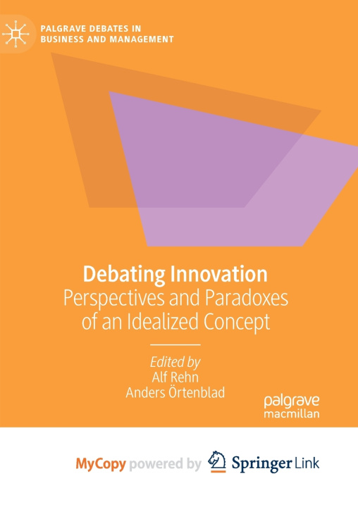 Kniha Debating Innovation Alf Rehn