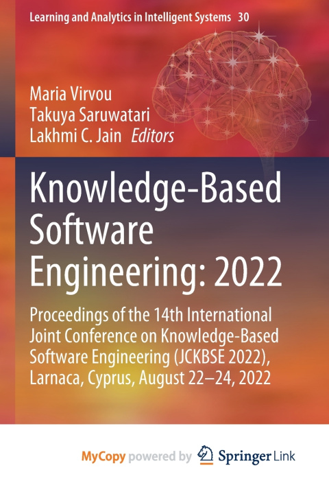 Book Knowledge-Based Software Engineering Maria Virvou