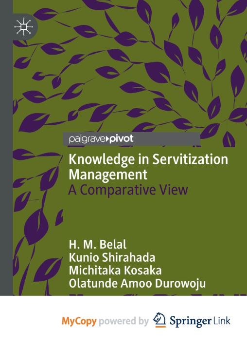 Knjiga Knowledge in Servitization Management Belal H. M. Belal